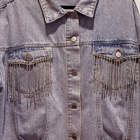 Fringe Denim Western Bomber - Picture 5 of 6